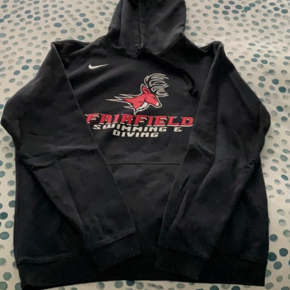 Fairfield University Swim Team Nike Black Hoodie